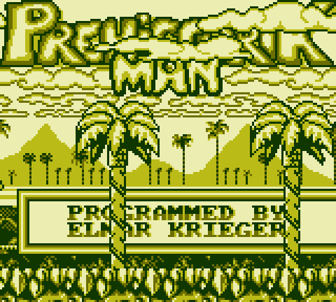 Part of the title screen showing ‘Programmed by Elmar Krieger’.