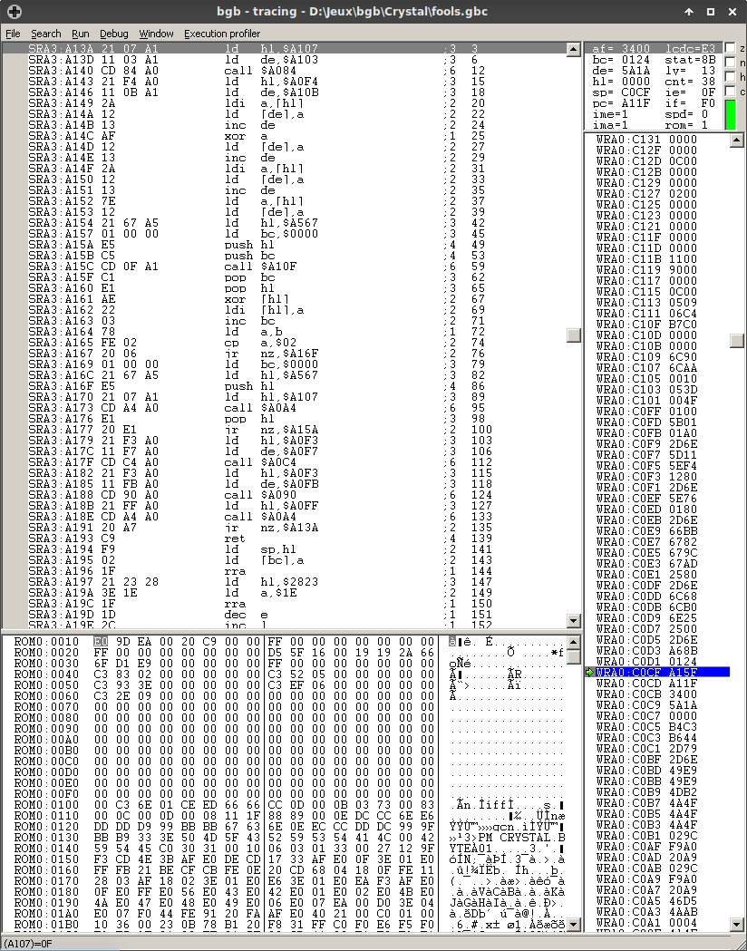 BGB debugger screenshot