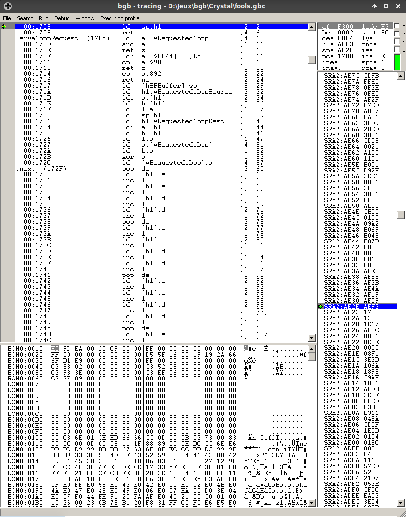 BGB debugger screenshot