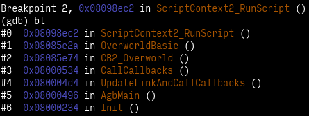 Screenshot of a debugger backtrace